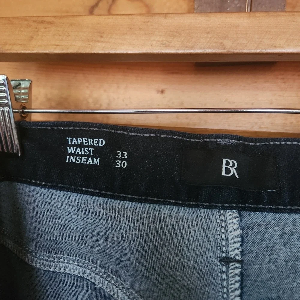 Banana Republic Slim Luxe Traveler Tapered Jeans Dark Wash Indigo Athletic Sz 33